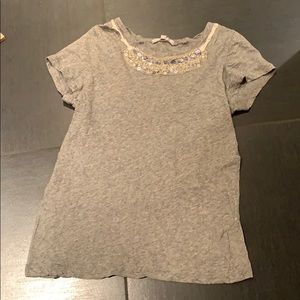 jcrew hand beaded tshirt